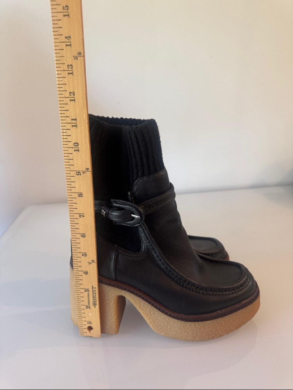 Sam Edelman Sidney Crepe Platform Sock Booties Size 8.5 - Picture 15 of 15